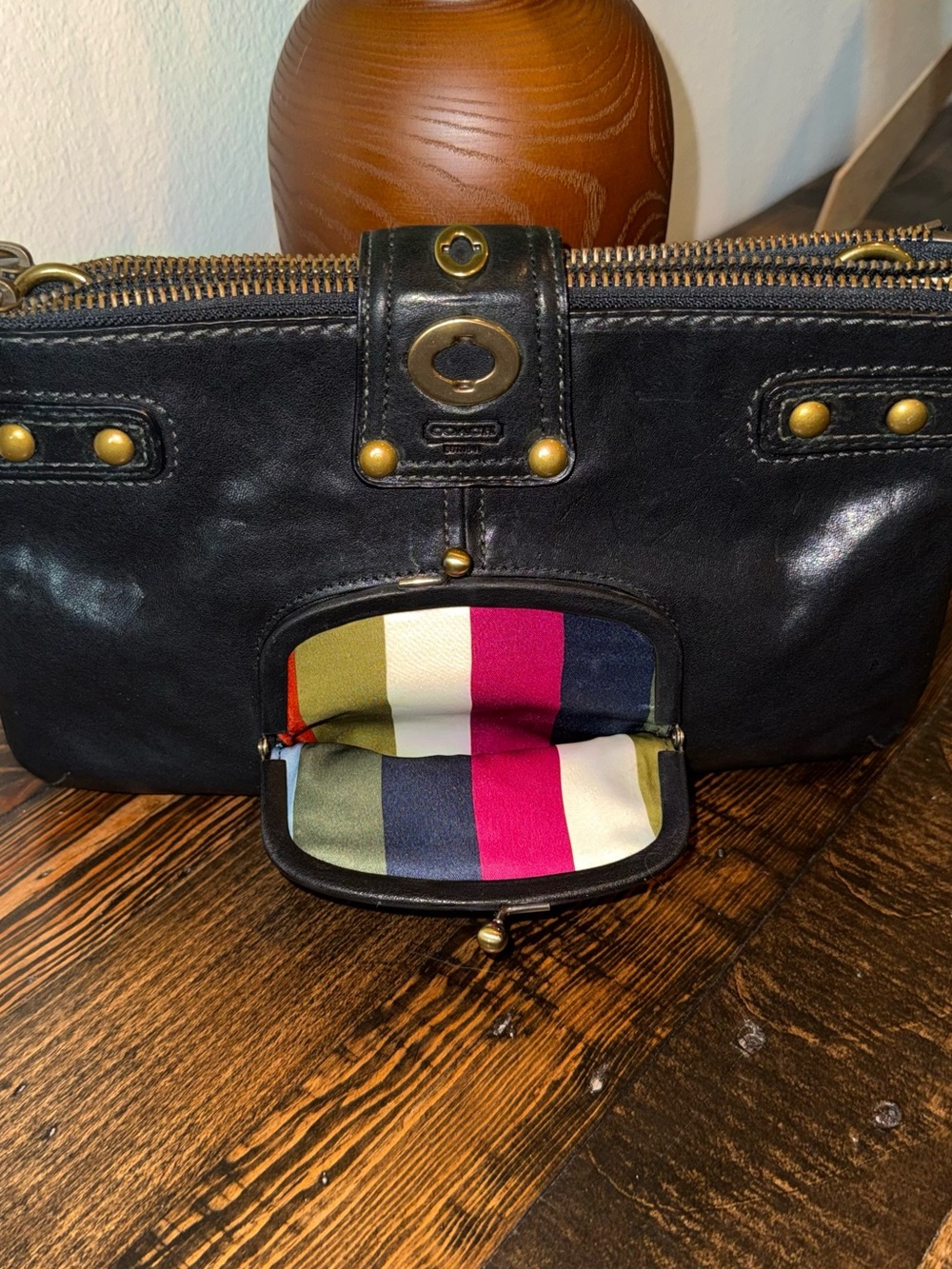 ❤️NEW COACH LEGACY BRIDGET BLACK LEATHER SHOULDER BAG VINTAGE Y2K ~ PRISTINE!❤️ - Picture 8 of 16